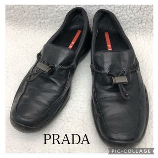 プラダ(PRADA)のPRADAプラダスポーツ　レザースニーカー　スリッポン　24.5cm(スニーカー)