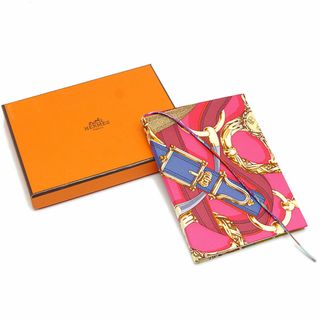 エルメス(Hermes)のエルメス HERMES カヴァルカドゥール シルク ノート メモ帳 ピンク系(ノート/メモ帳/ふせん)