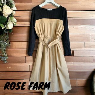 【極美品】Rose Farm ローズファーム/ワンピース/ドッキング風(ロングワンピース/マキシワンピース)