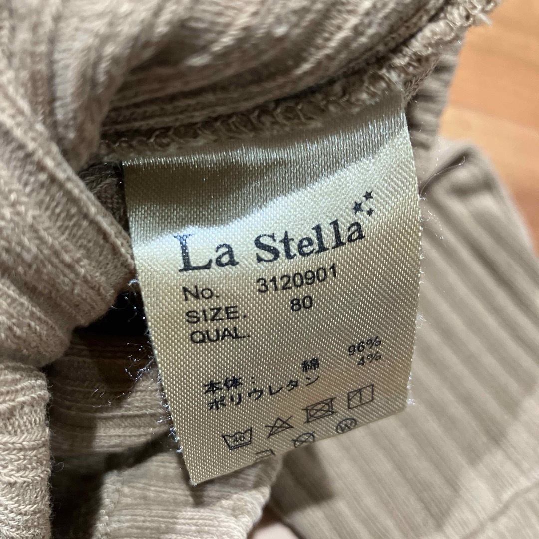La stella(ラステラ)のベージュ　パンツ　80cm キッズ/ベビー/マタニティのベビー服(~85cm)(パンツ)の商品写真