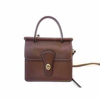 コーチ(COACH)の美品 コーチ ■ 89225 ウィリス トップハンドル 2WAY バッグ ショルダー レザー 茶 ブラウン COACH □6B イ100(ショルダーバッグ)