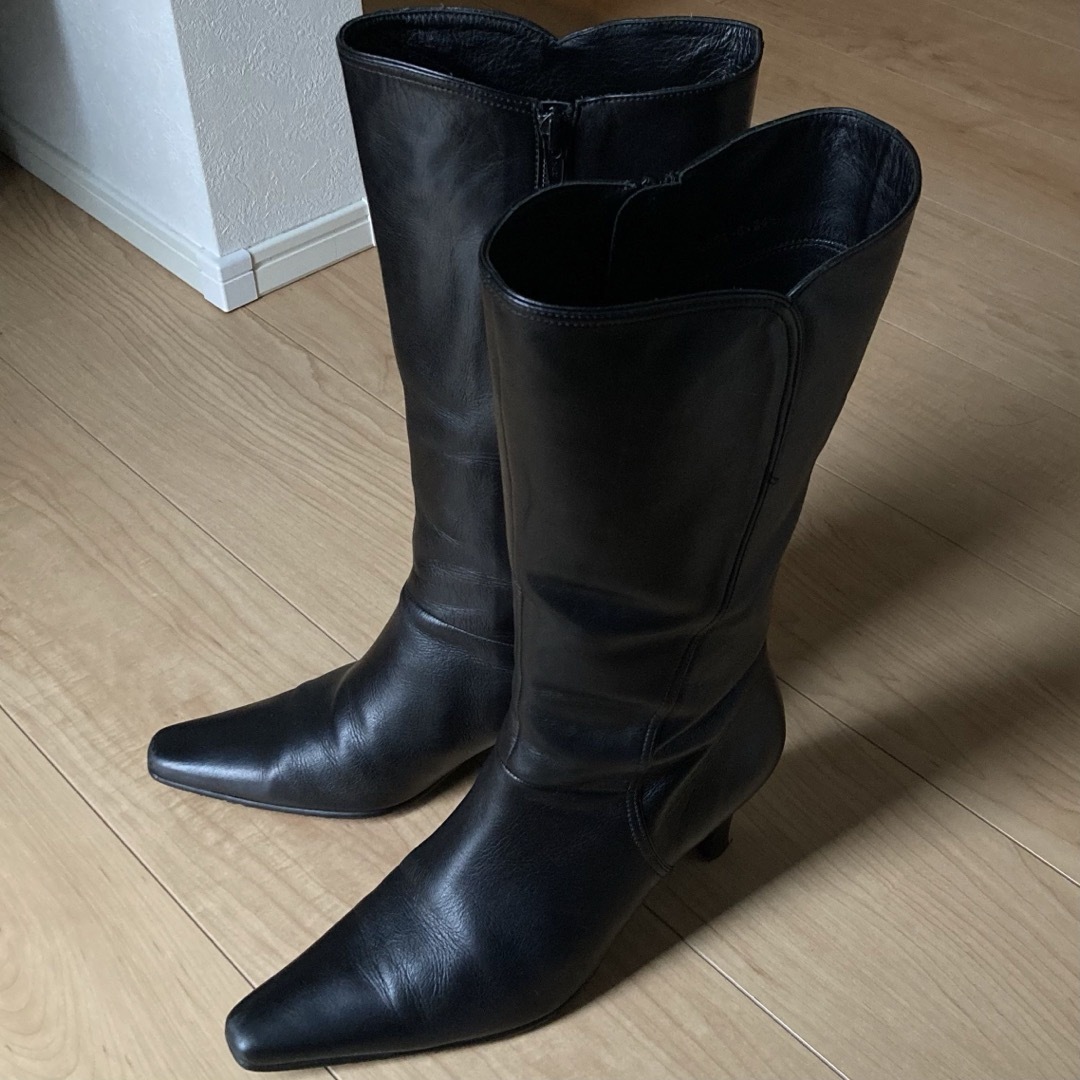 マルイ(マルイ)のNEO IMAGIO レザー ブーツ 24.5cm (ヒール7cm) レディースの靴/シューズ(ブーツ)の商品写真