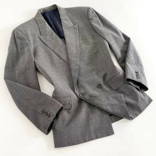 コムデギャルソン(COMME des GARCONS)の56i23 COMME des GARCONS HOMME コムデギャルソン オム ダブルブレスト ジャケット テーラードジャケット ブレザー HJ-11001S サイズS グレー メンズ(テーラードジャケット)