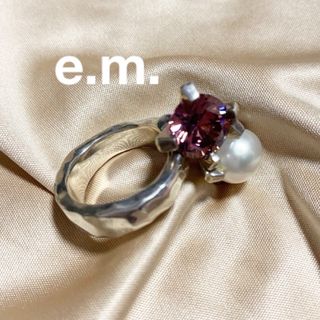 イーエム(e.m.)のイーエム e.m. ピンク パール リング 石替え(リング(指輪))