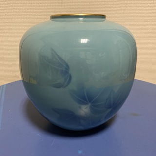 深川製磁 - 深川製磁色絵彩磁花瓶