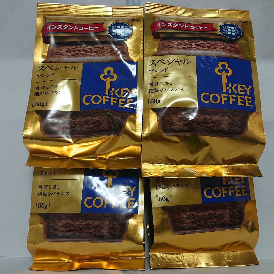 KEY COFFEE(キーコーヒー)のKEYコーヒー インスタントコーヒースペシャルBL 詰替え用 袋 60g 4袋 食品/飲料/酒の飲料(コーヒー)の商品写真