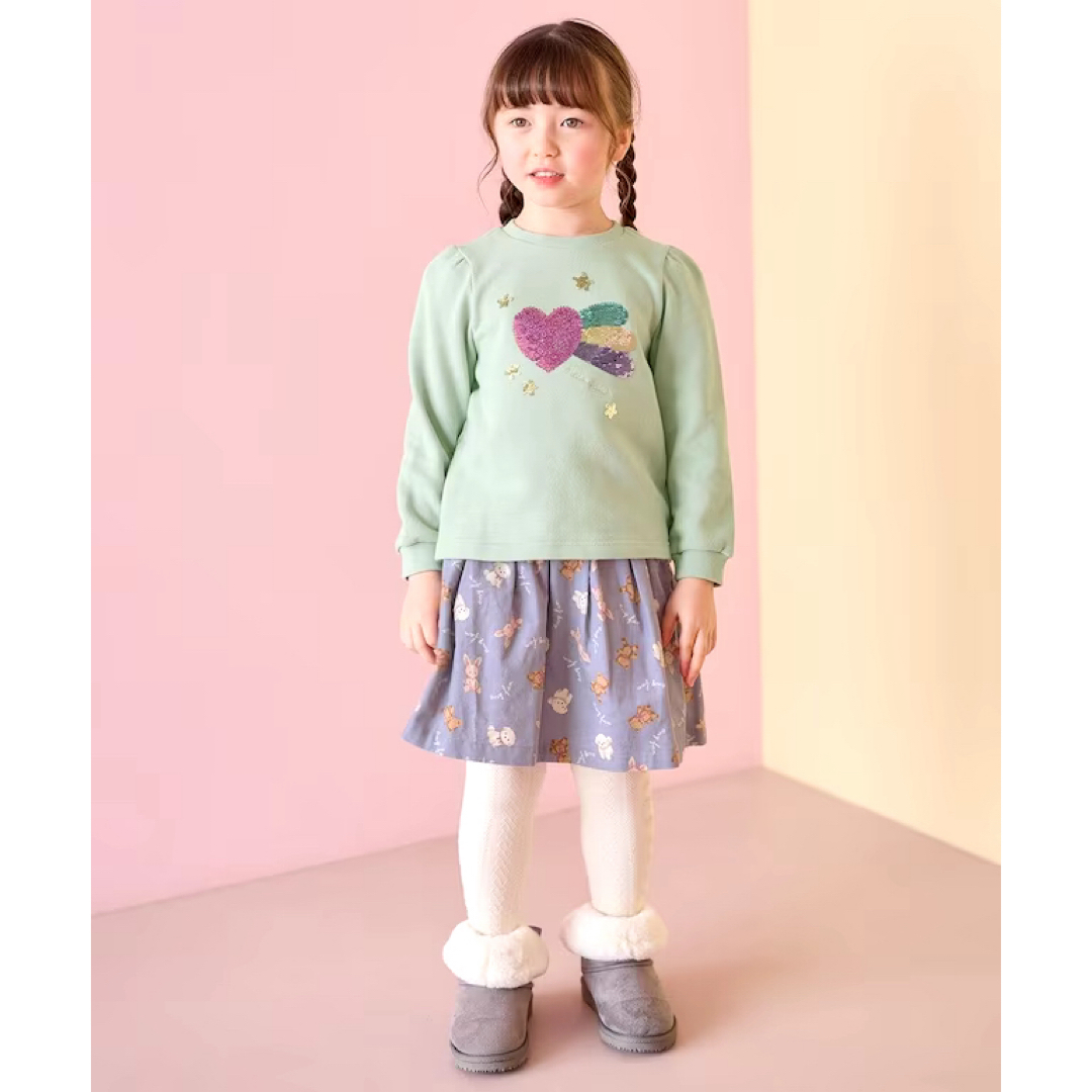 anyFAM(エニィファム)のany FAM KIDS 110㎝　アニマル 総柄 スカパン　サックスブルー キッズ/ベビー/マタニティのキッズ服女の子用(90cm~)(スカート)の商品写真