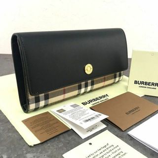 バーバリー(BURBERRY)の未使用品 BURBERRY 長財布 ブラック チェック 508(財布)