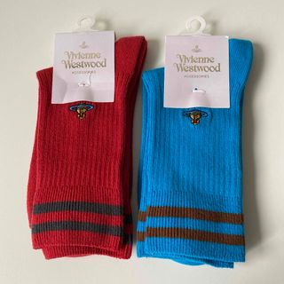 ヴィヴィアンウエストウッド(Vivienne Westwood)のヴィヴィアンウエストウッド レディース 靴下 2セット ラインスクール 色違い(ソックス)