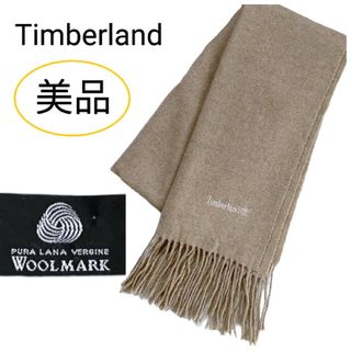 ティンバーランド(Timberland)の美品 Timberland ウール マフラー 男女兼用 ブラウン系(マフラー)