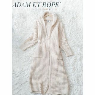 アダムエロぺ(Adam et Rope')のAdam et Rope　ロングカーディガン　 ベージュ　Ｍサイズ(カーディガン)