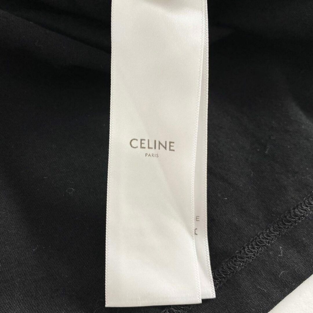 celine(セリーヌ)の55i27 《美品》 CELINE セリーヌ ロゴプリント Tシャツ XS ブラック メンズ 半袖 tee カットソーイタリア製 コットン メンズのトップス(Tシャツ/カットソー(半袖/袖なし))の商品写真