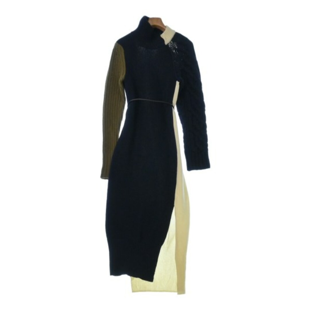 sacai - sacai サカイ ニット・セーター 1(S位) 白x紺xカーキ 【古着 sacai - sacai サカイ ニット・セーター 1(S位) 白x紺xカーキ 【古着