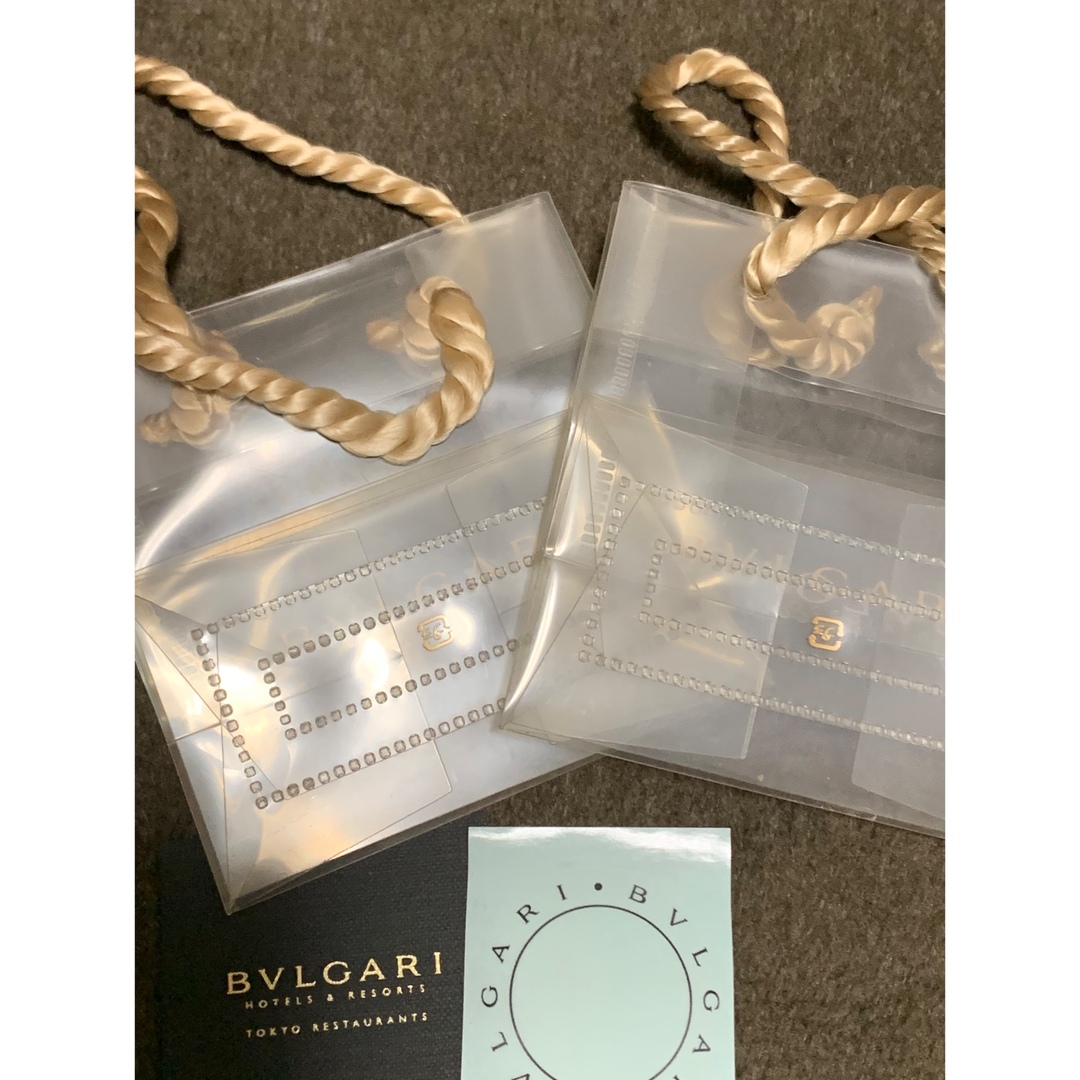 BVLGARI(ブルガリ)のBVLGARIクリアで小さなショップ袋2枚セット レディースのバッグ(ショップ袋)の商品写真