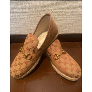 グッチ(Gucci)のGUCCI グッチ GGキャンバス ホースビット スリッポン ローファー(スリッポン/モカシン)