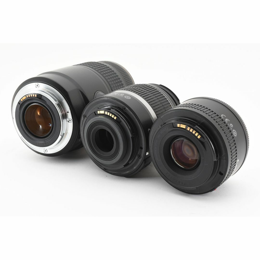 Canon(キヤノン)の14230 超望遠手振れ補正 Canon EOS 70D レンズ3本セット スマホ/家電/カメラのカメラ(デジタル一眼)の商品写真