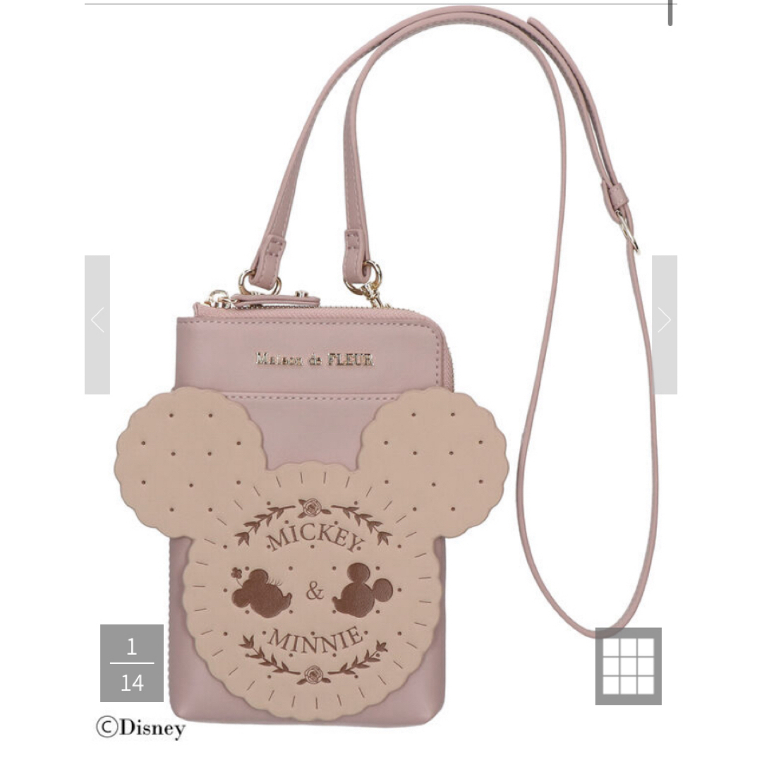 Maison de FLEUR(メゾンドフルール)の【予備生産分】Mickey&Minnie/スマホポシェット レディースのアクセサリー(その他)の商品写真