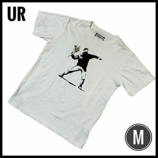 アーバンリサーチ(URBAN RESEARCH)のTシャツ　アーバンリサーチ　バンクシー　コラボ　白　38 Mサイズ　ホワイト(Tシャツ/カットソー(半袖/袖なし))