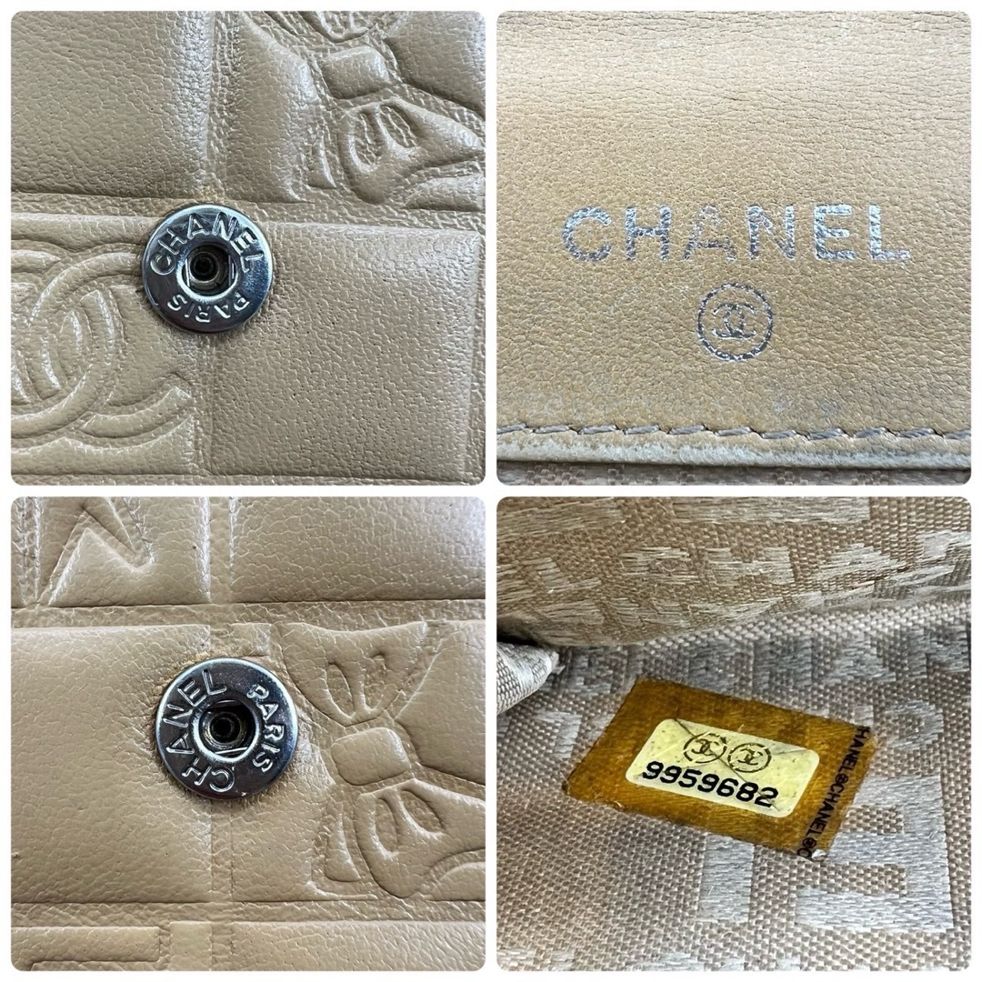 CHANEL(シャネル)の美品！シャネル　アイコンライン　Wホック　折り財布　ブラウン レディースのファッション小物(財布)の商品写真