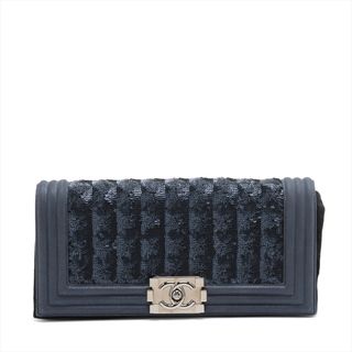 シャネル(CHANEL)のシャネル  スパンコール  ネイビー レディース クラッチバッグ(クラッチバッグ)