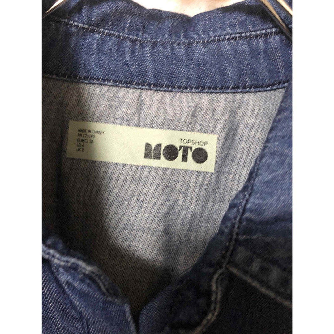 TOPSHOP(トップショップ)のトップショップ MOTO デニムロングワンピース M フォロー割引あり 値下げ レディースのワンピース(ひざ丈ワンピース)の商品写真