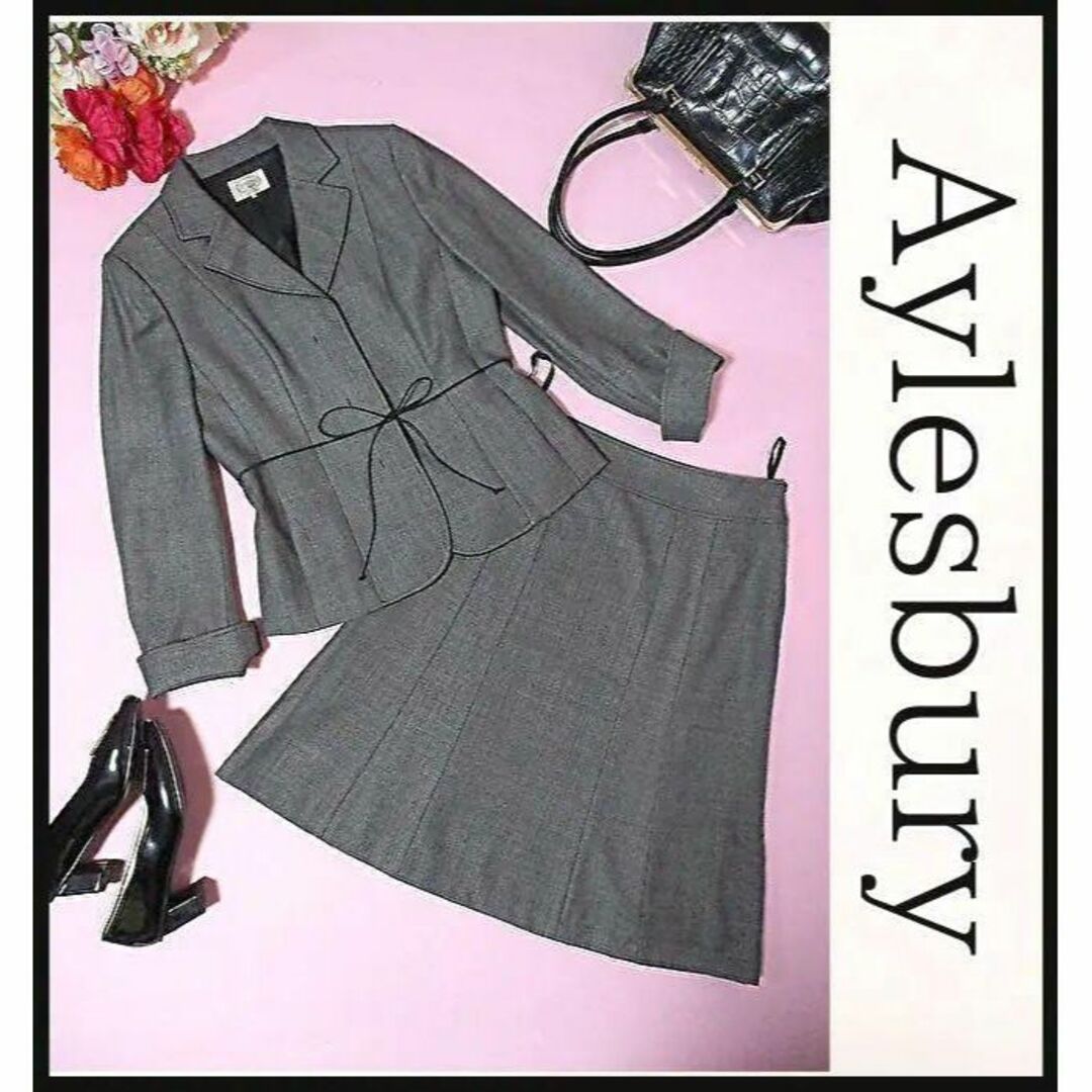 Aylesbury(アリスバーリー)の【アリスバーリー】上品スカートスーツ　仕事　学校行事　通勤　オフィス　セレモニー レディースのフォーマル/ドレス(スーツ)の商品写真