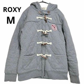 ロキシー(Roxy)の【ROXY】ロキシー ダッフルコート（M）ジップアップ フード グレー コットン(ダッフルコート)