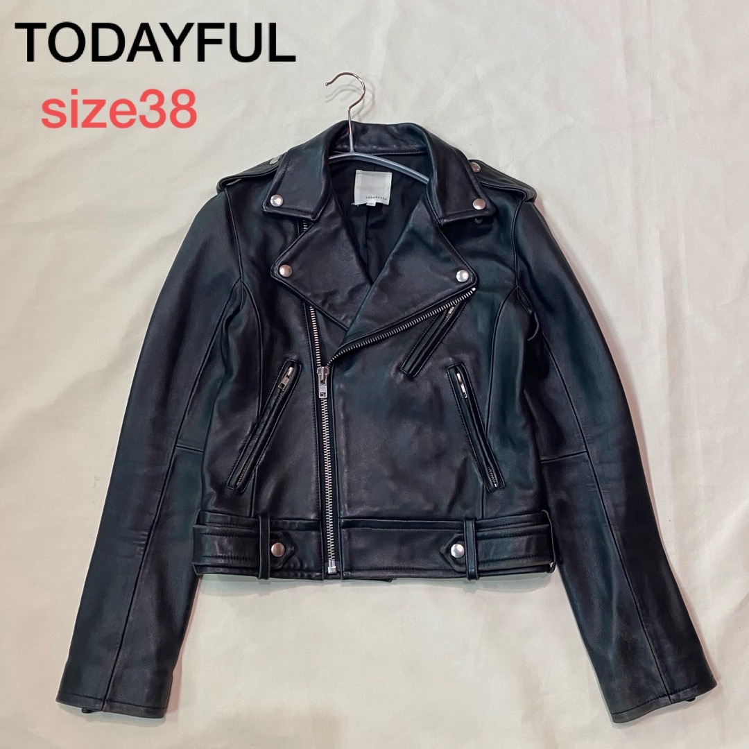 TODAYFUL(トゥデイフル)のTODAYFUL トゥデイフル ライダースジャケット サイズ38 レディースのジャケット/アウター(ライダースジャケット)の商品写真