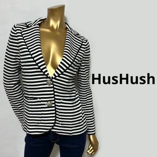 ハッシュアッシュ(HusHush)の【3385】HusHush ボーダー ジャケット M(その他)