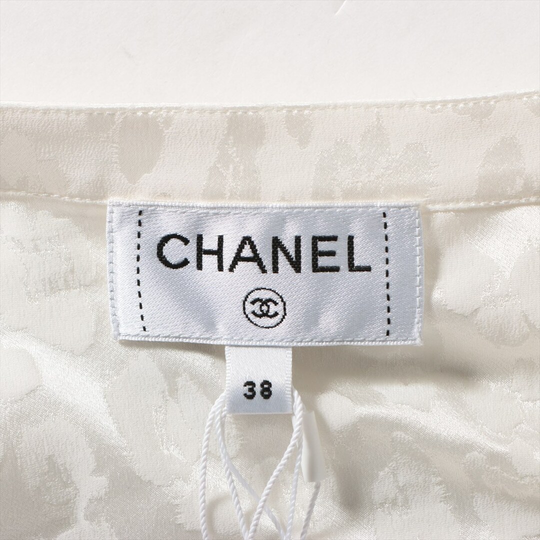 CHANEL(シャネル)のシャネル ココボタン シルク 38 ホワイト レディース その他トップス レディースのレッグウェア(タイツ/ストッキング)の商品写真