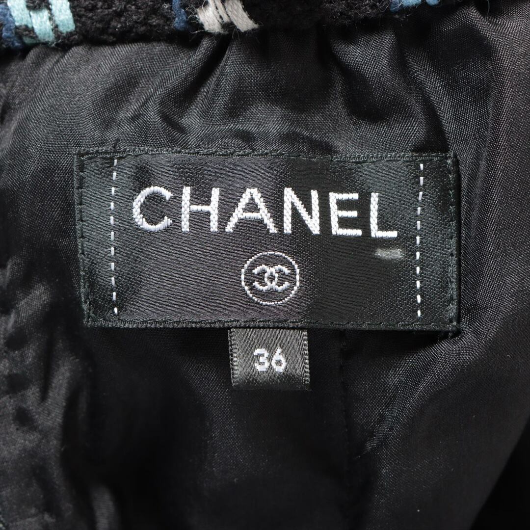 CHANEL(シャネル)のシャネル ココボタン コットン×ナイロン 36 ブラック レディース スカ レディースのスカート(その他)の商品写真