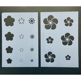 ステンシルシート　梅の花(型紙/パターン)