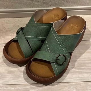 リゲッタカヌー(Regetta Canoe)のリゲッタカヌー  厚底 ウェッジヒール クロスベルト Regetta Canoe(サンダル)