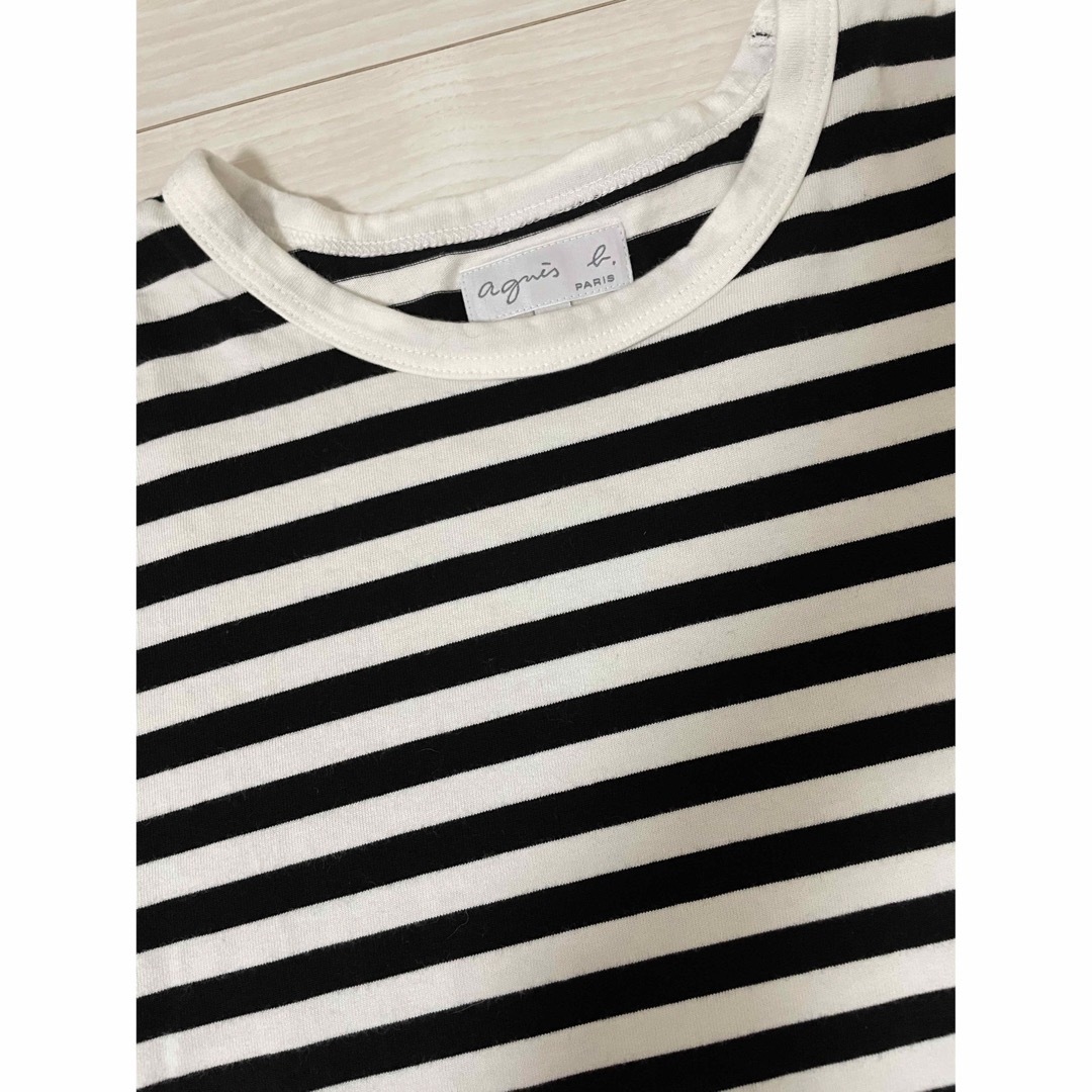 agnes b.(アニエスベー)の美品 agnes b. ボーダーTシャツ 正規品 レディースのトップス(Tシャツ(長袖/七分))の商品写真