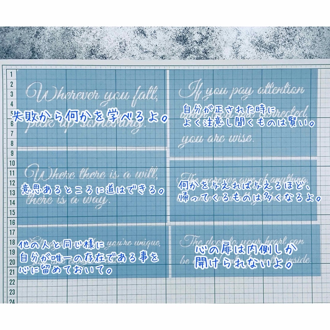 ステンシルシート　英文　No.16 ハンドメイドの素材/材料(型紙/パターン)の商品写真