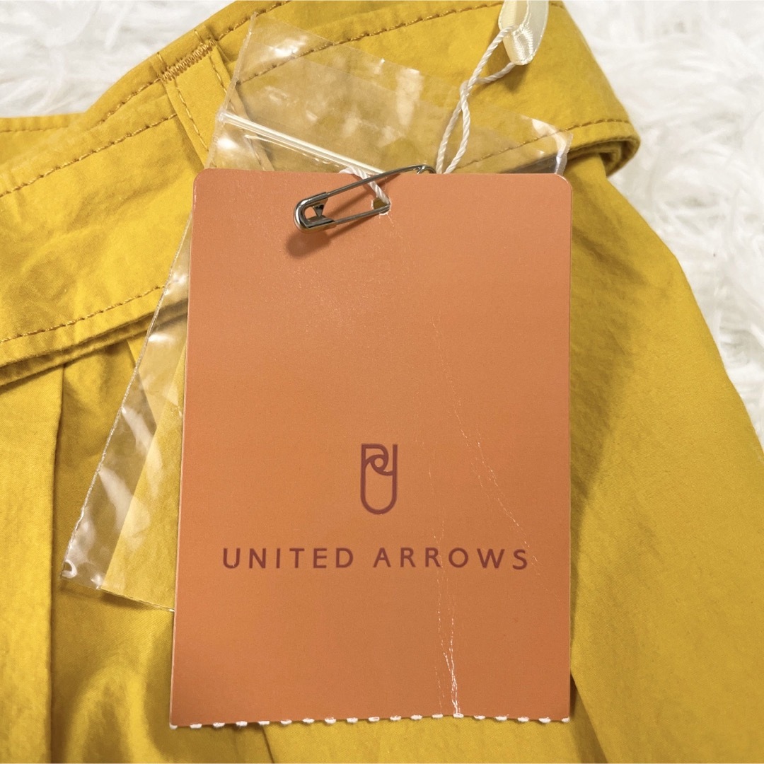 UNITED ARROWS(ユナイテッドアローズ)の【タグ付き未使用✨】ユナイテッドアローズ ベルト付フレアスカート マスタード38 レディースのスカート(ひざ丈スカート)の商品写真