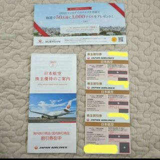 ジャル(ニホンコウクウ)(JAL(日本航空))の3枚セット　JAL　日本航空　株主割引券　株主優待(航空券)