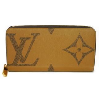 ルイヴィトン(LOUIS VUITTON)のLOUIS VUITTON ルイ・ヴィトン ジッピーウォレット LVロゴ ブラウン ベージュ キャメル ブラック 新型 現行 ラウンドファスナー ロングジップウォレット ロングウォレット RFID ICチップ モノグラム ジャイアント リバース 長財布 M69353(財布)