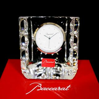 Baccarat - 【美品 送料込み】バカラ エキノックス クリスタル 置時計 クロック