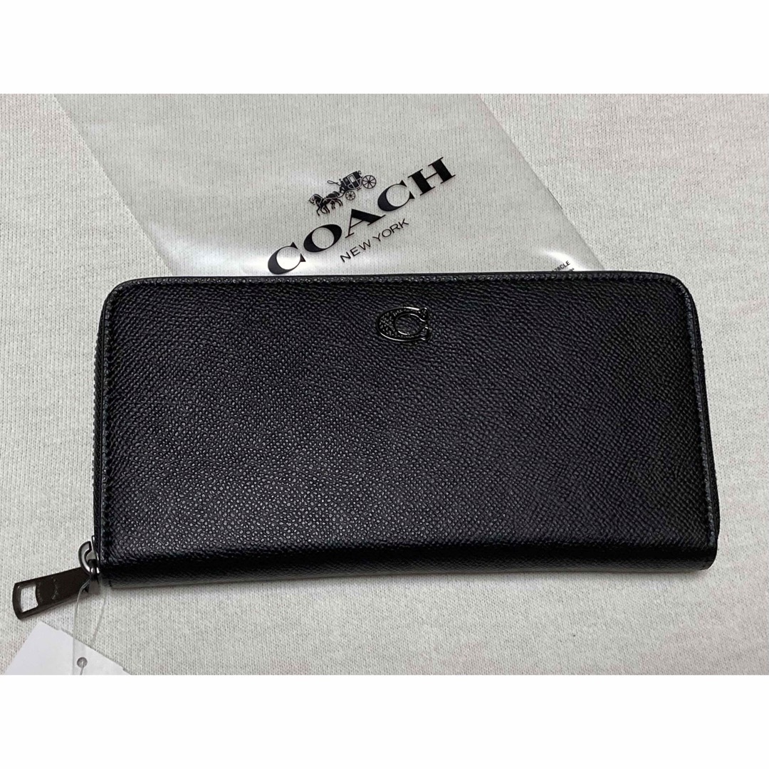 COACH - 新品 COACH コーチ メンズ レディース 長財布 ブラック 黒 C