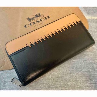 コーチ(COACH)の未使用品　COACH  メンズ　ウォレット　長財布　レザー　ブラック　男性　(長財布)