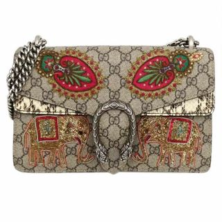 グッチ(Gucci)のグッチ バッグ GGスプリームxパイソン ディオニュソス チェーン ショルダー ベージュxブラウン レディース 400249 06155(ショルダーバッグ)