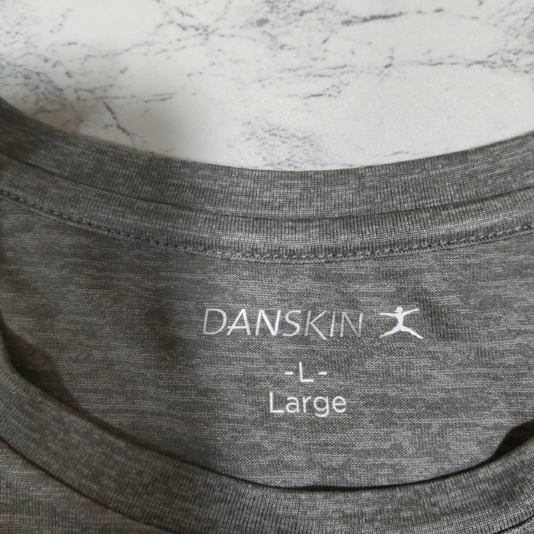 DANSKIN(ダンスキン)の美品 ダンスキンDANSKIN　ヘザーTシャツ 　Lサイズ　ヨガ　フィットネス スポーツ/アウトドアのトレーニング/エクササイズ(ヨガ)の商品写真