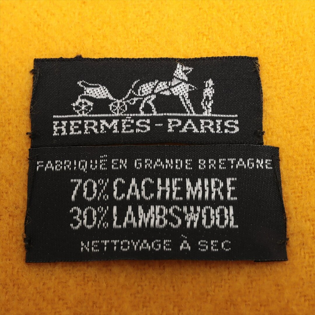 Hermes(エルメス)のエルメス ロゴ ウール×カシミヤ  イエロー レディース その他ファッショ レディースのファッション小物(その他)の商品写真