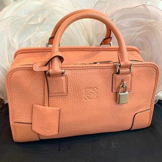 ロエベ(LOEWE)の☆ほぼ未使用☆LOEWE アマソナ28 ハンドバッグ サーモンピンク系(ハンドバッグ)