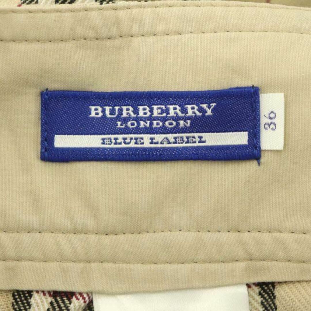 BURBERRY BLUE LABEL(バーバリーブルーレーベル)のバーバリーブルーレーベル ノバチェック クロップドパンツ テーパード 36 レディースのパンツ(その他)の商品写真