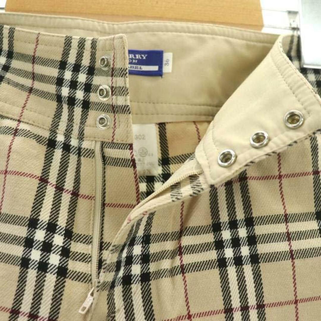 BURBERRY BLUE LABEL(バーバリーブルーレーベル)のバーバリーブルーレーベル ノバチェック クロップドパンツ テーパード 36 レディースのパンツ(その他)の商品写真