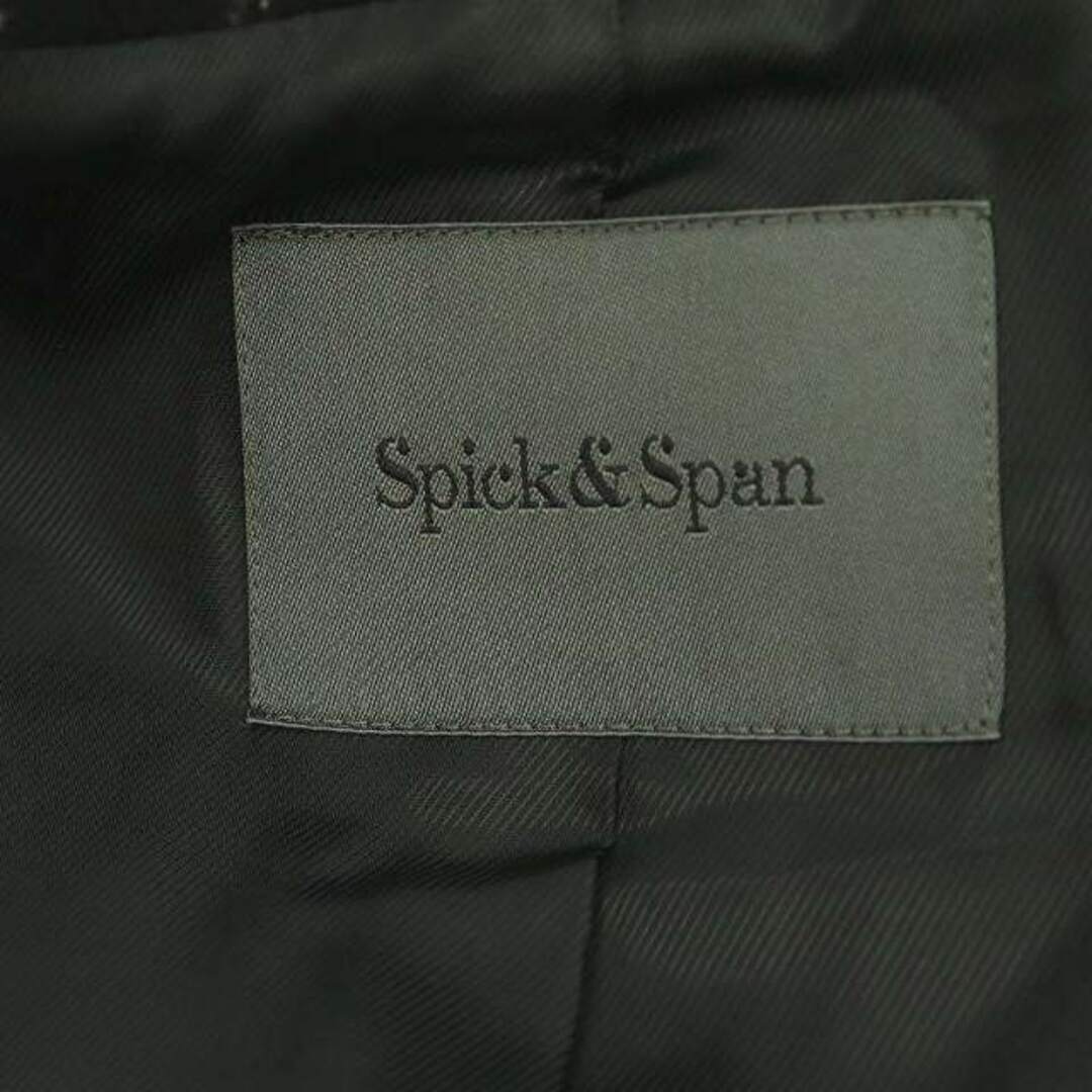 Spick & Span(スピックアンドスパン)のスピック&スパン チェスターコート ロング ウール ストライプ 38 M 黒 レディースのジャケット/アウター(その他)の商品写真