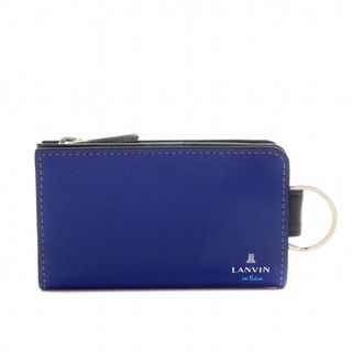 ランバンオンブルー(LANVIN en Bleu)のLANVIN en Bleu キーケース 5連 小銭入れ シルバー金具 青(キーケース)