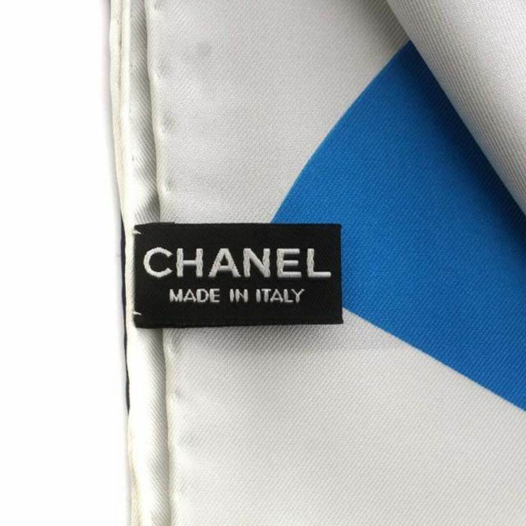 最大50%OFF シャネル CHANEL スカーフ 大判 ココマーク シルク 紺 白 マルチカラー